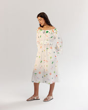 Sage Midi Dress - White