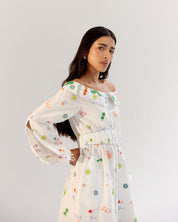 Sage Midi Dress - White