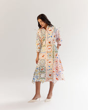 Boardgame Print Alba Maxi Dress - NOIB