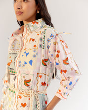 Boardgame Print Alba Maxi Dress - NOIB
