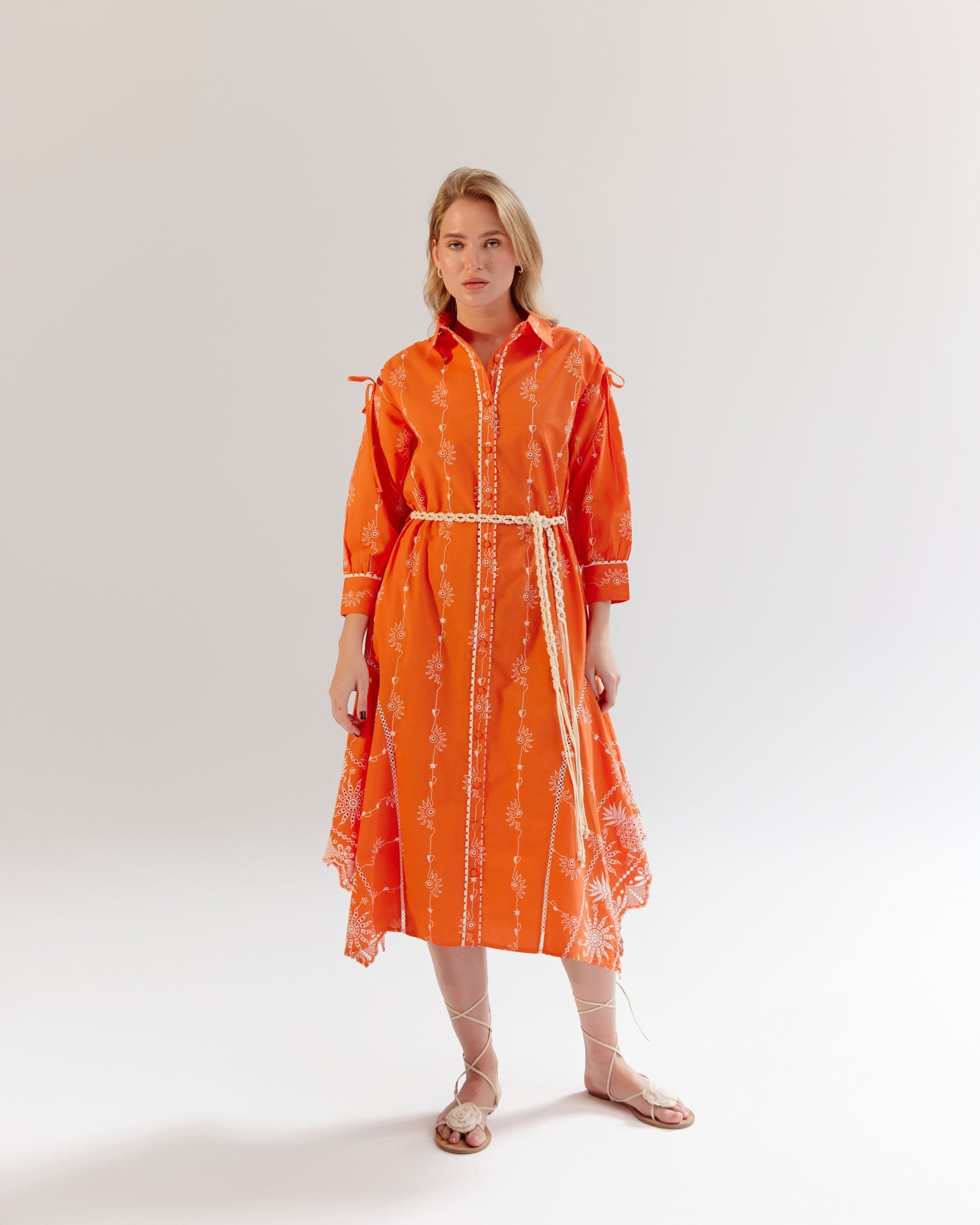 Tangerine Alba Maxi Dress | printed Maxi Dress for Summer  - NOIB