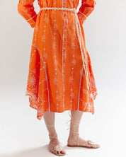 Tangerine Alba Maxi Dress | printed Maxi Dress for Summer  - NOIB