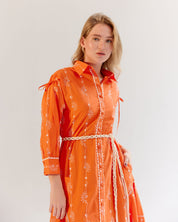 Tangerine Alba Maxi Dress | printed Maxi Dress for Summer  - NOIB