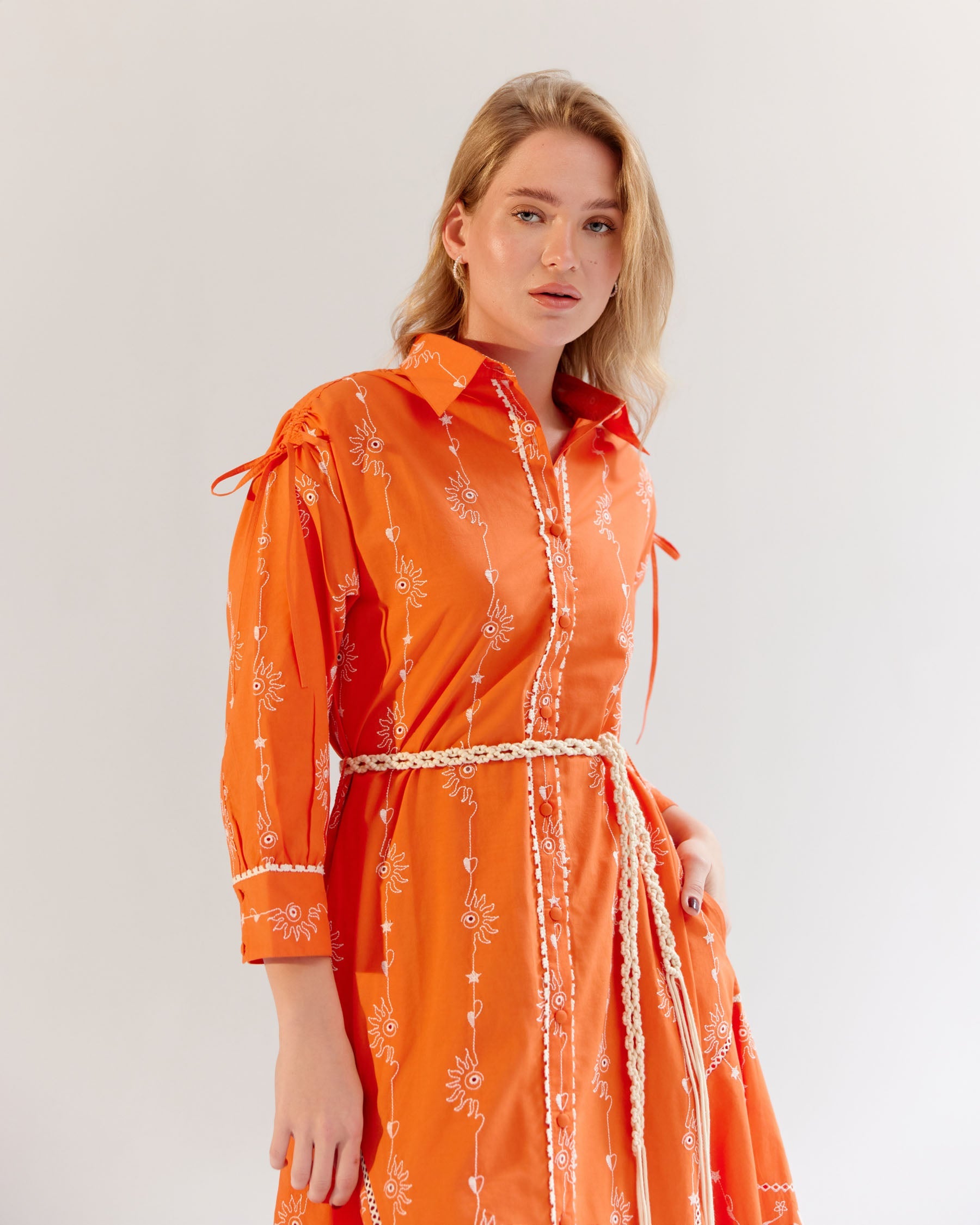 Tangerine Alba Maxi Dress | printed Maxi Dress for Summer  - NOIB