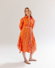 Tangerine Alba Maxi Dress | printed Maxi Dress for Summer  - NOIB