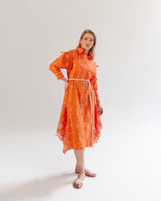 Tangerine Alba Maxi Dress | printed Maxi Dress for Summer  - NOIB