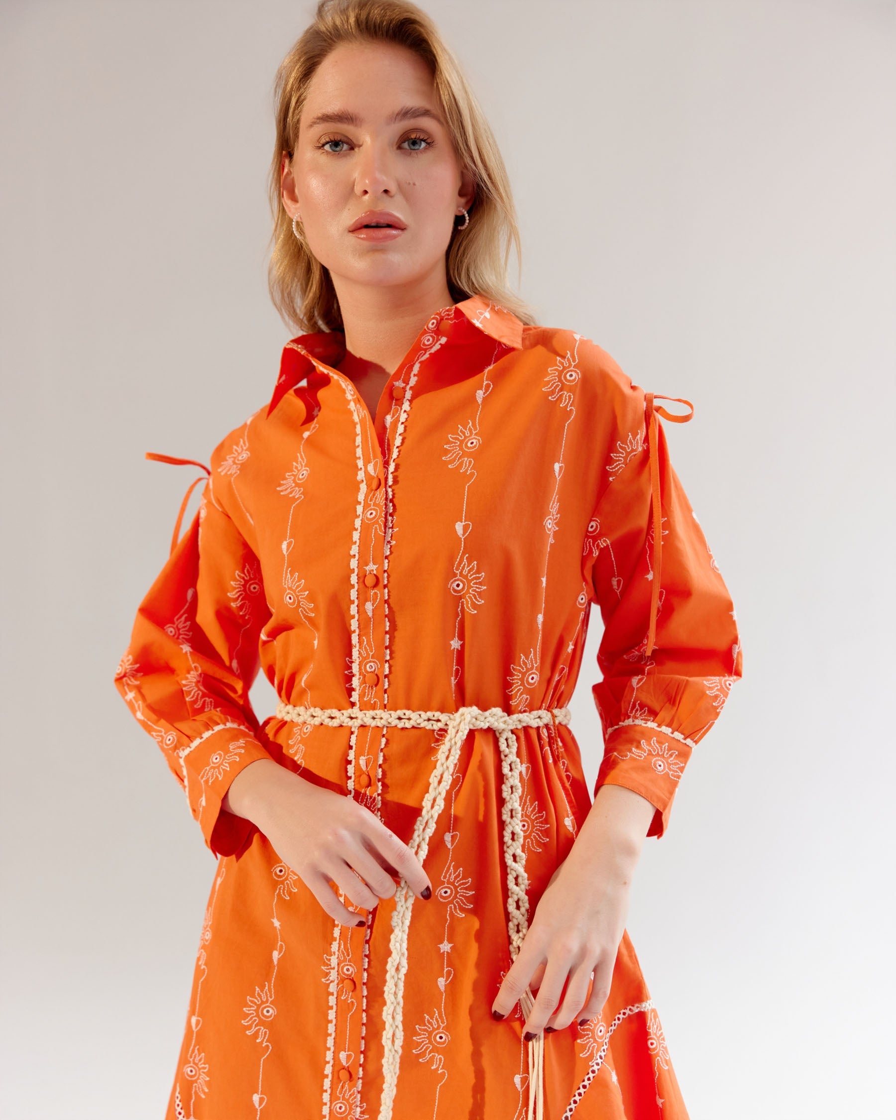 Tangerine Alba Maxi Dress | printed Maxi Dress for Summer  - NOIB