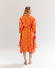 Tangerine Alba Maxi Dress | printed Maxi Dress for Summer  - NOIB