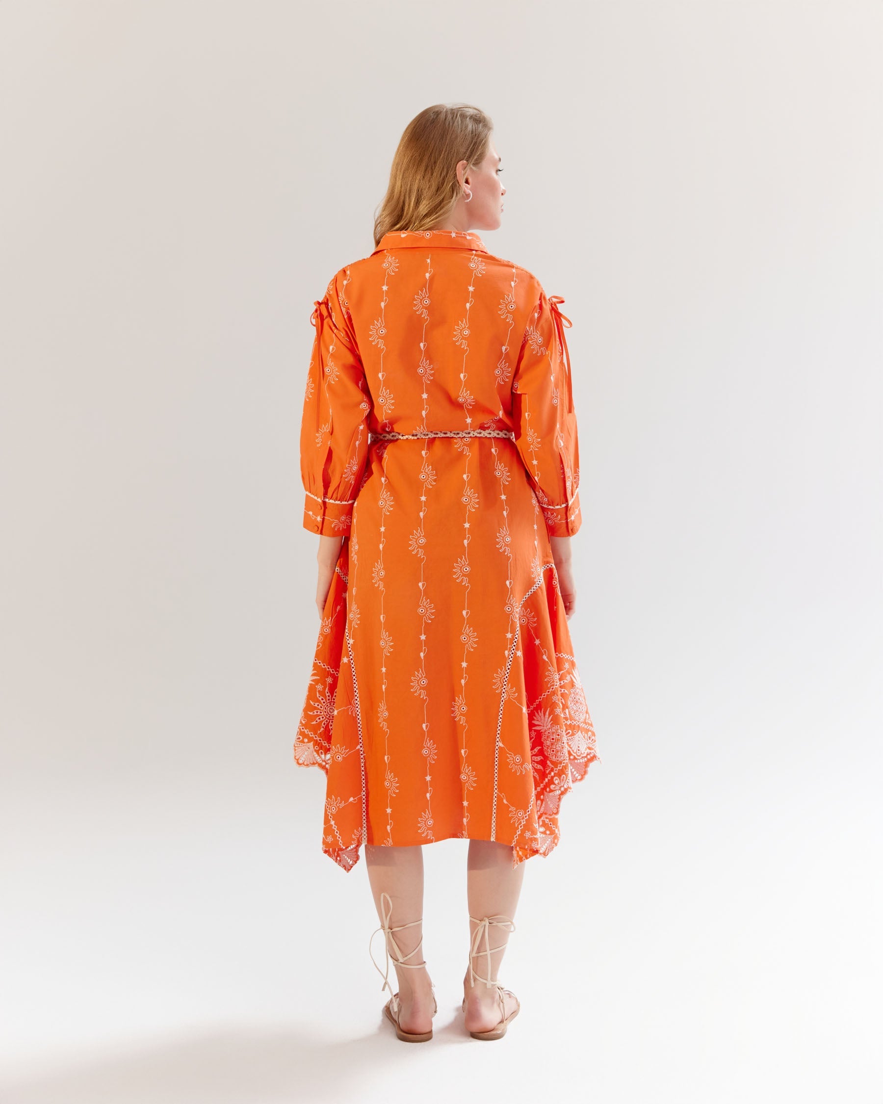 Tangerine Alba Maxi Dress | printed Maxi Dress for Summer  - NOIB