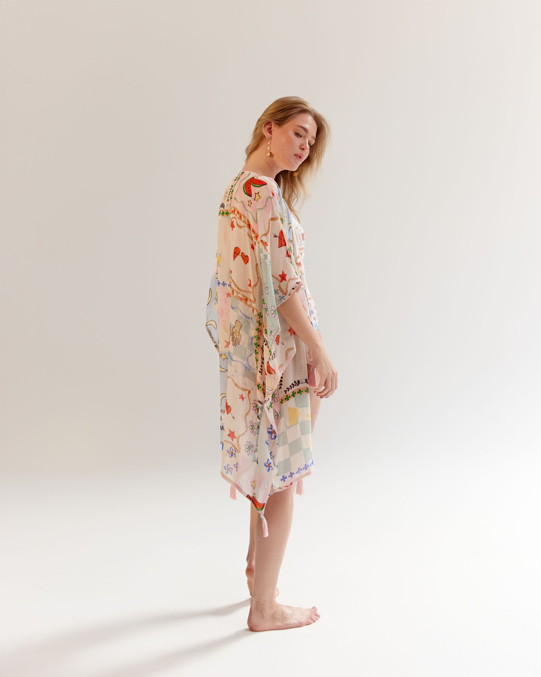 Boardgame Print Long June Coverup | NOIB