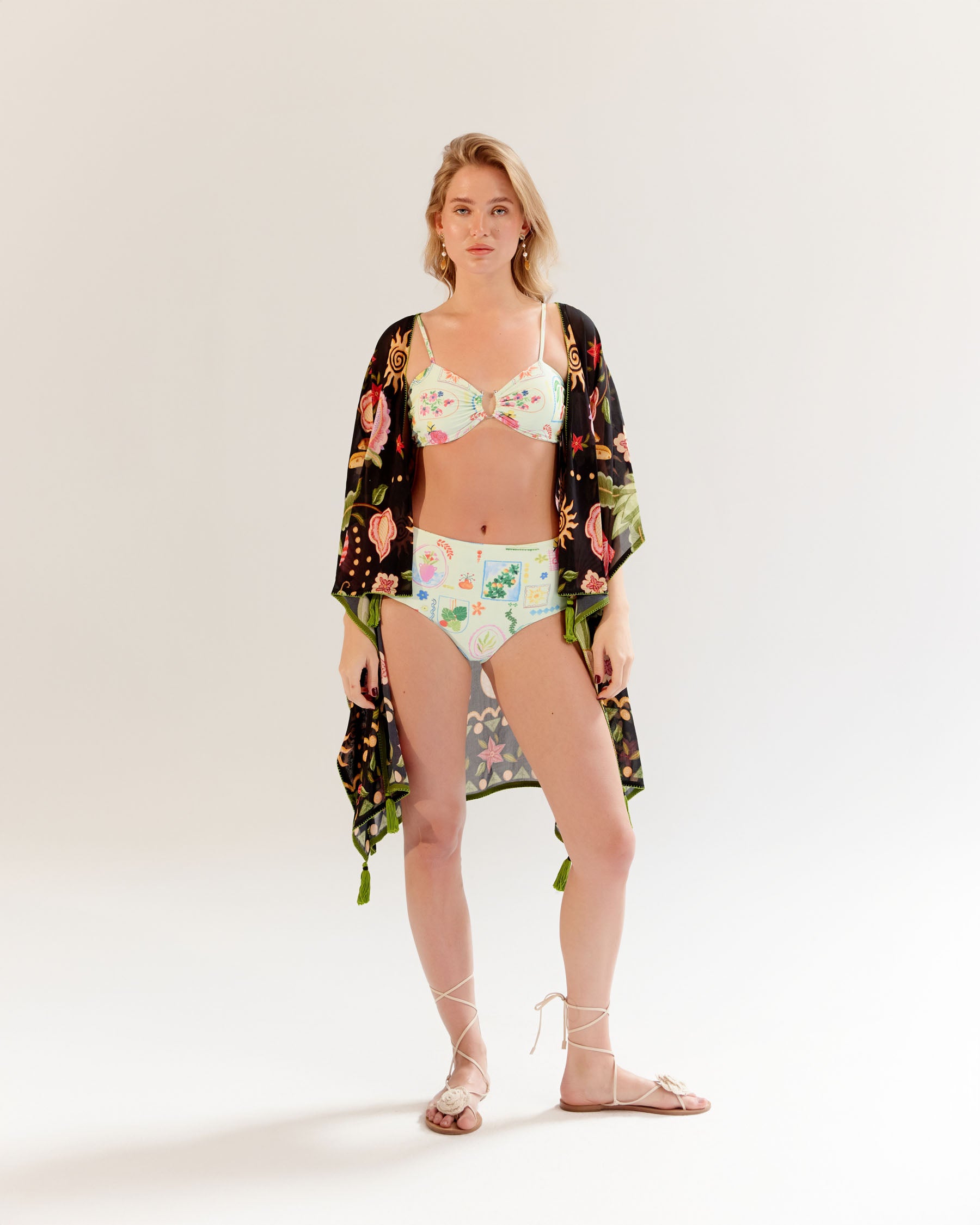 Seashell Print Long June Coverup | NOIB