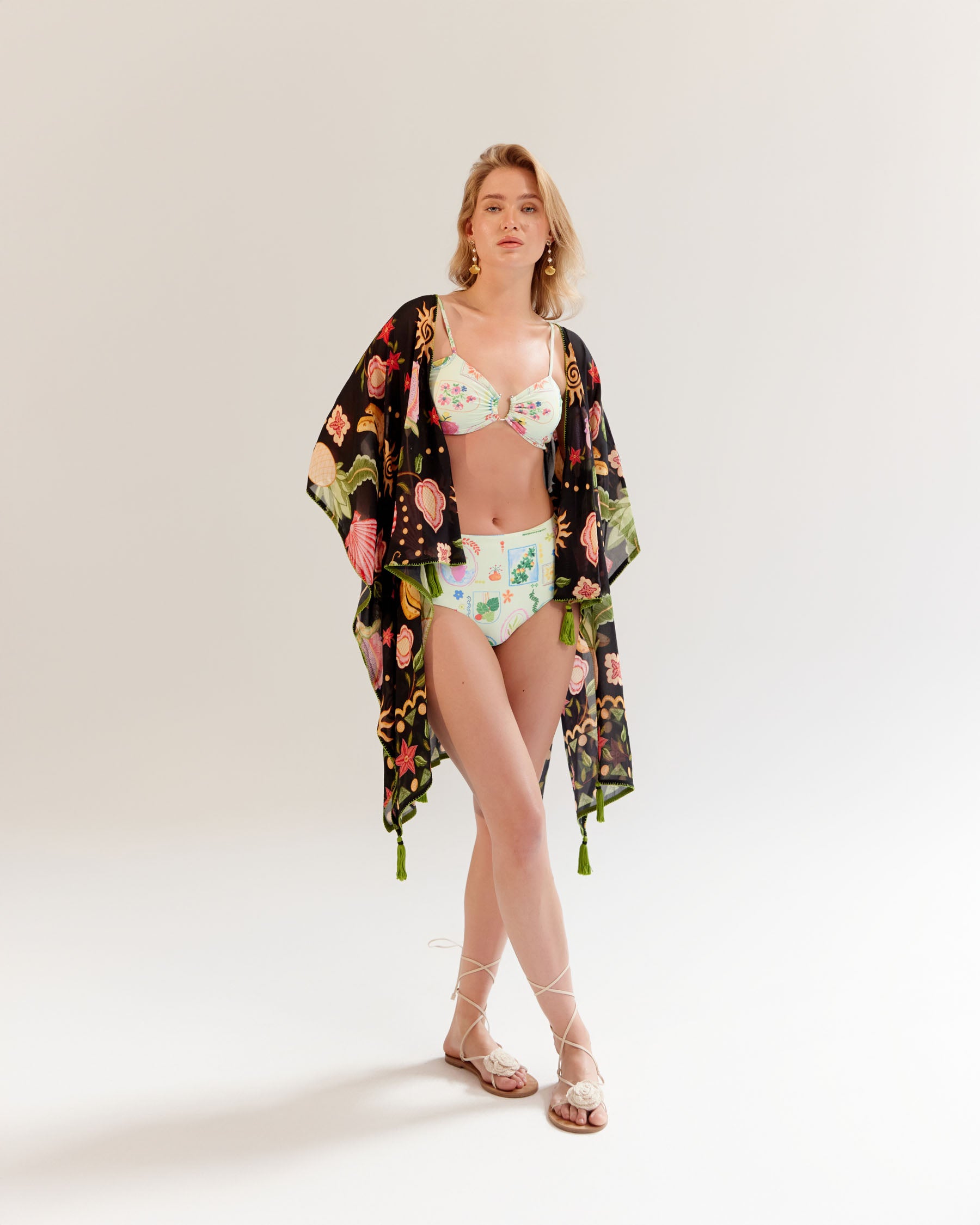 Seashell Print Long June Coverup | NOIB