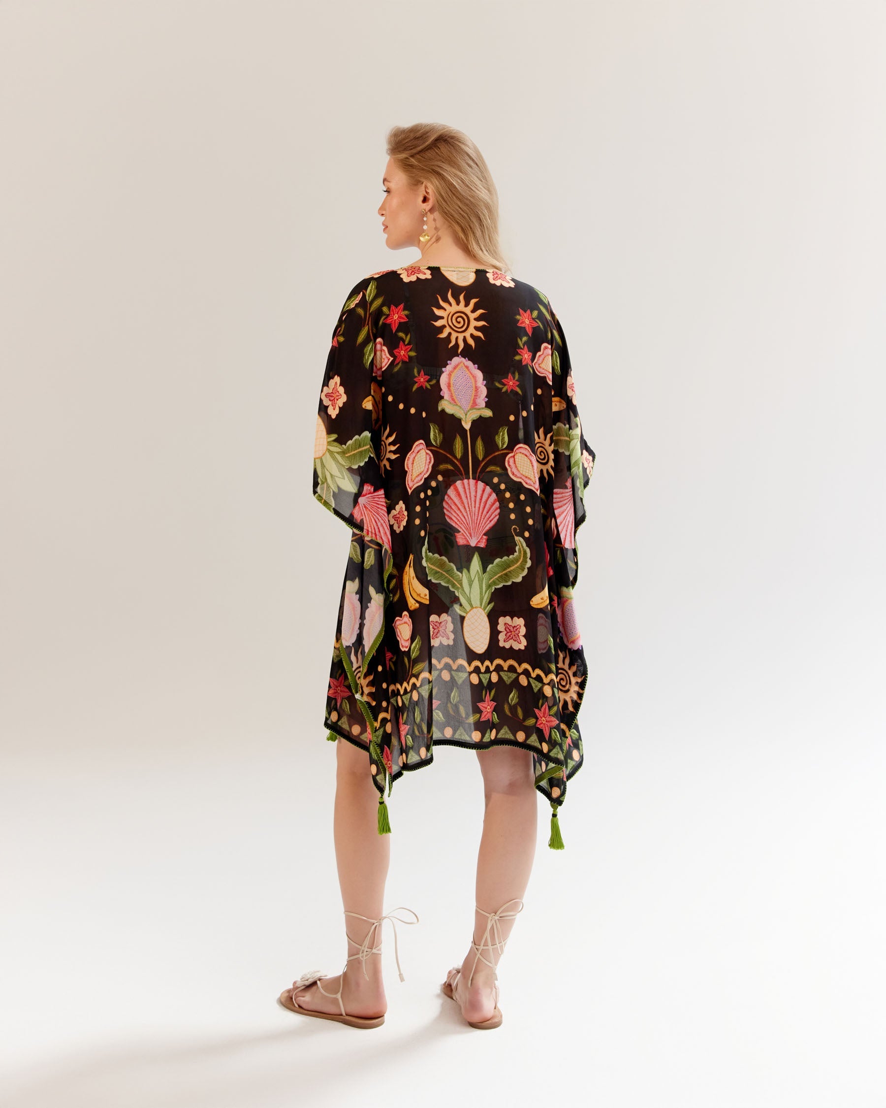 Seashell Print Long June Coverup | NOIB