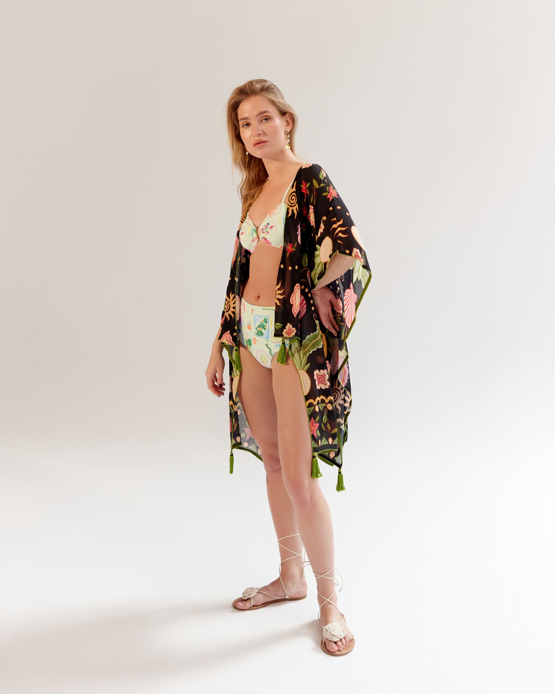 Seashell Print Long June Coverup | NOIB