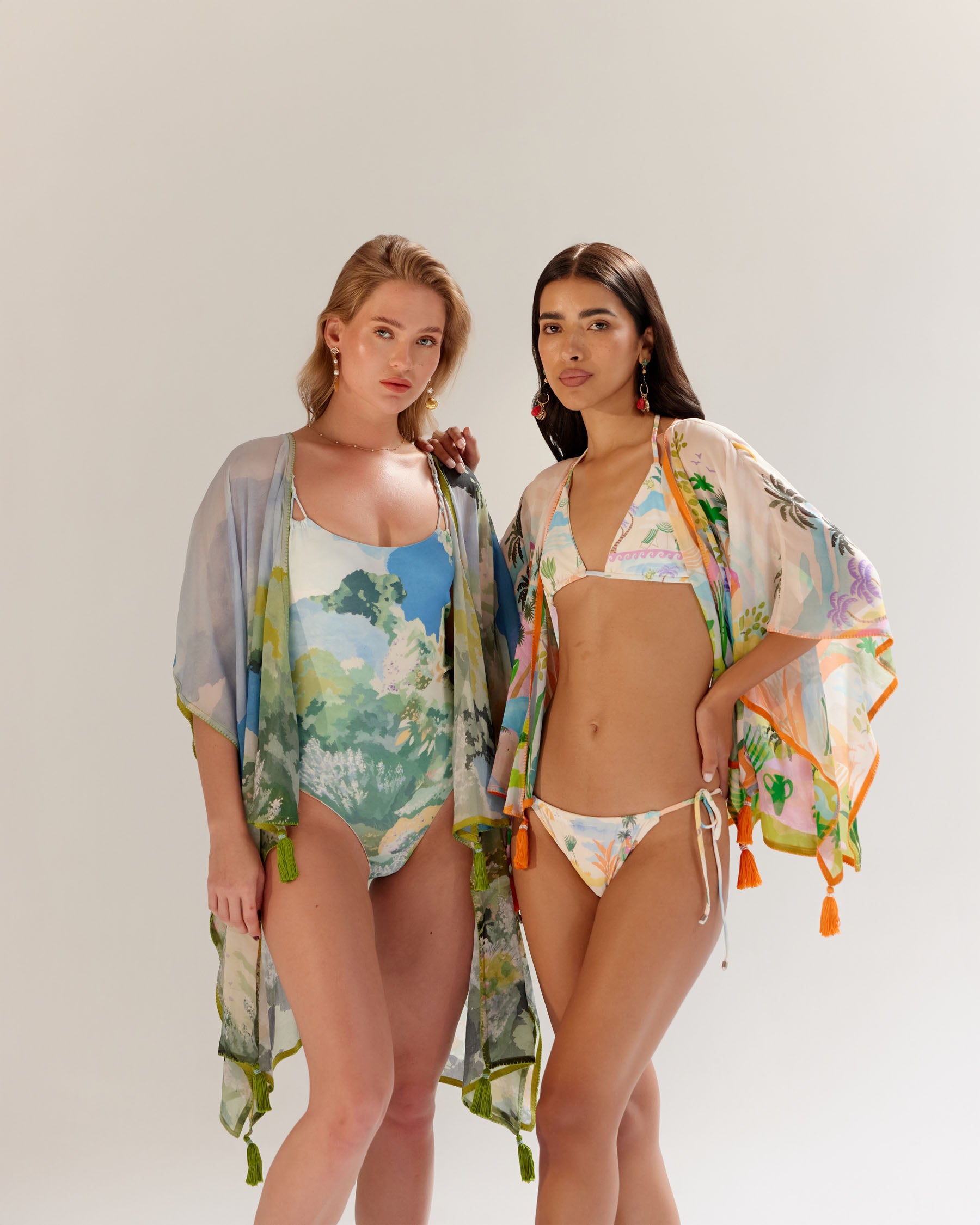 Forest Print Long June Coverup - NOIB