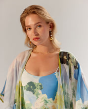 Forest Print Long June Coverup - NOIB