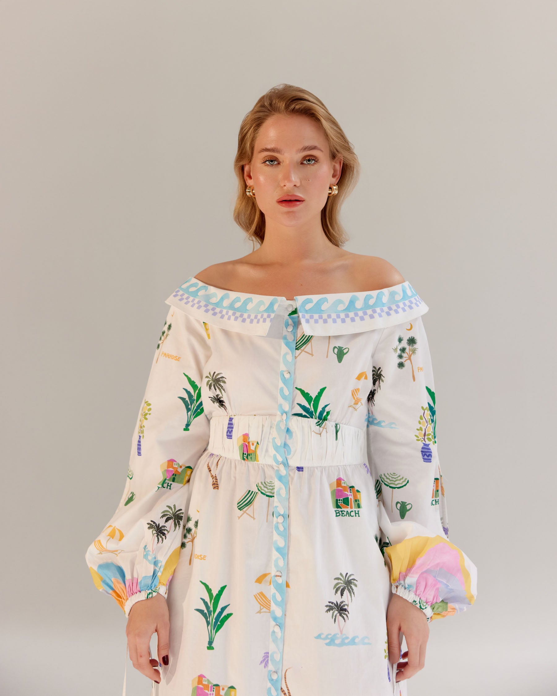 Sage Midi Dress - By the Sea
