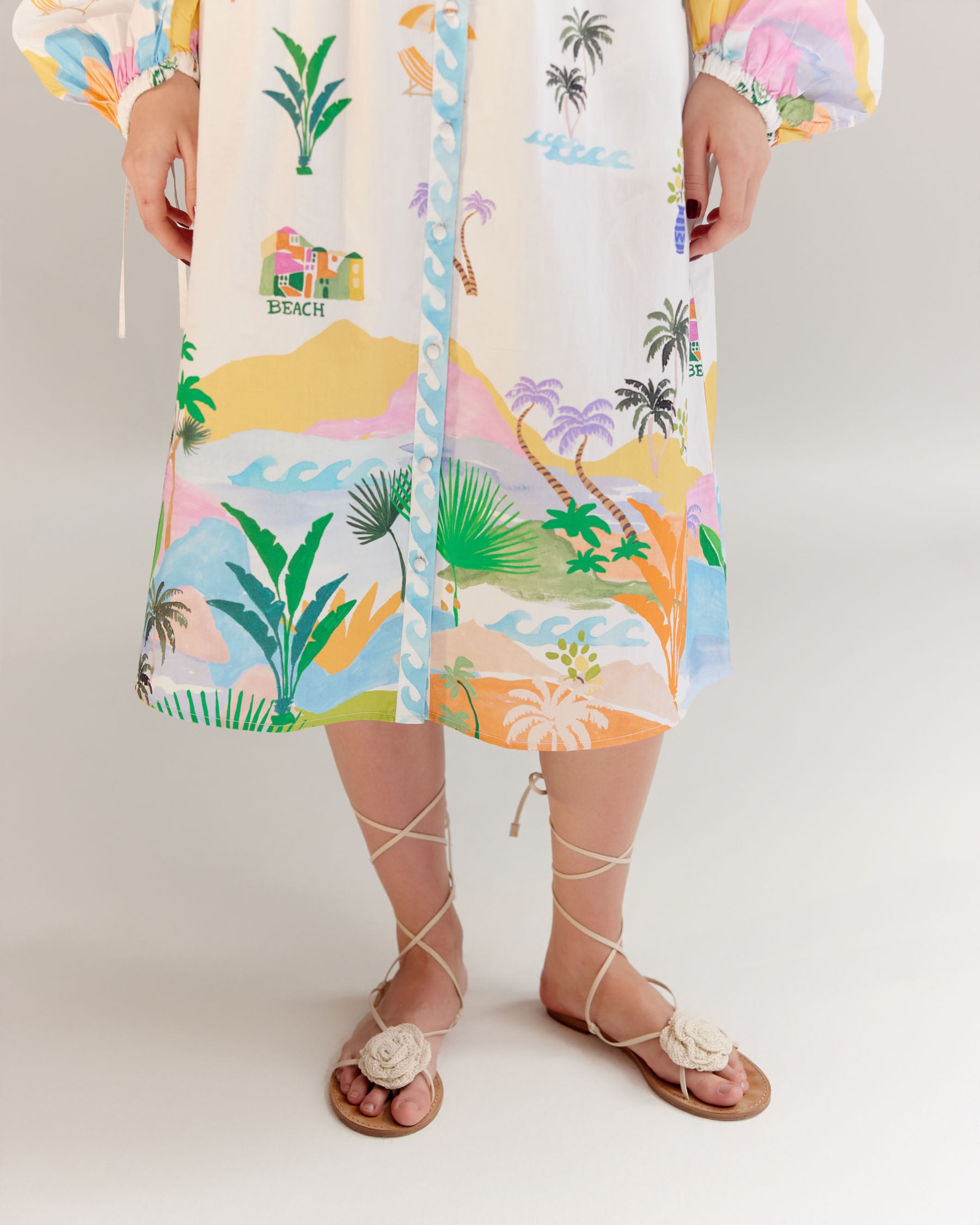 Sage Midi Dress - By the Sea