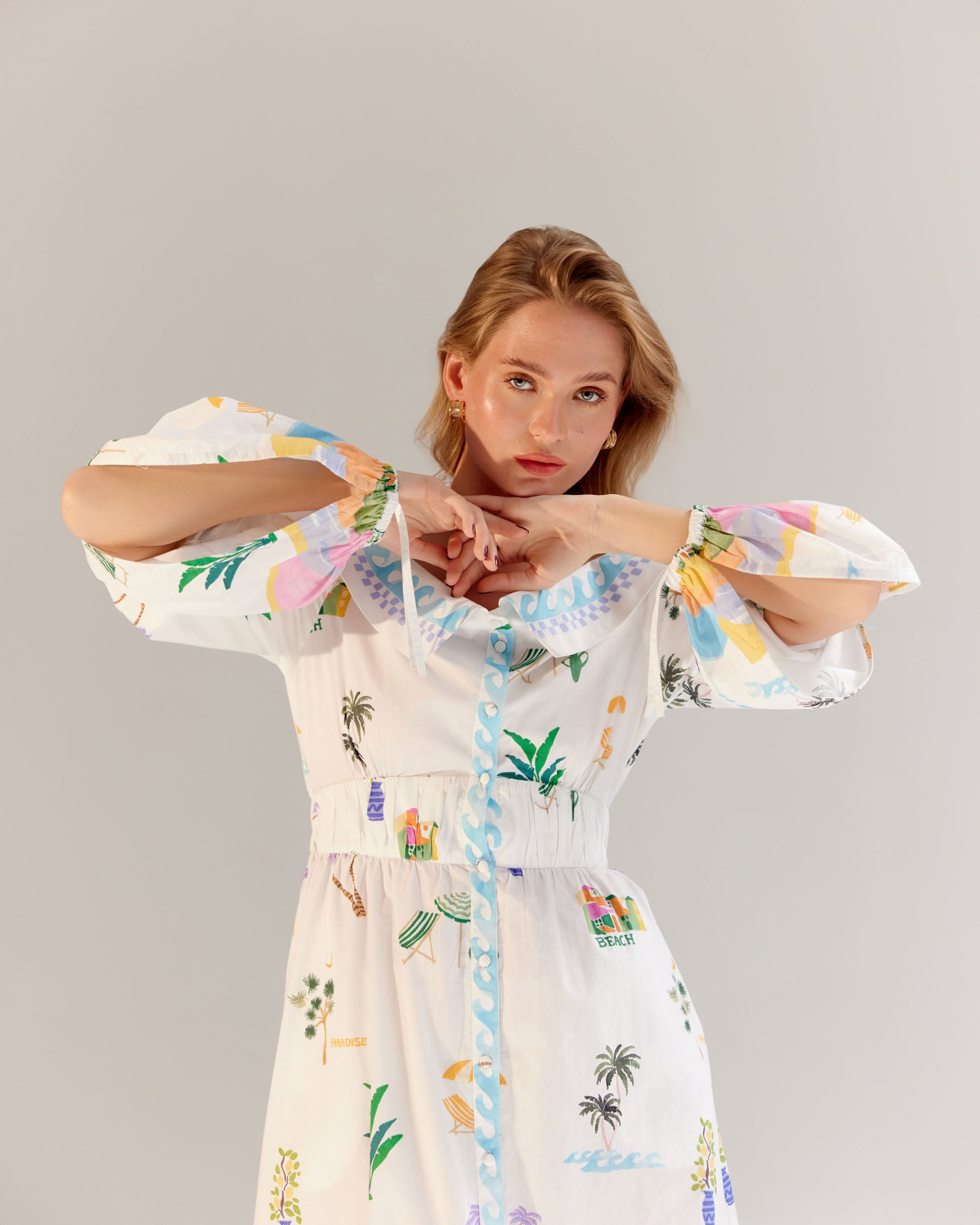 Sage Midi Dress - By the Sea