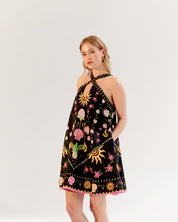Aida Mini Dress - Seashell (Black)