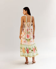 Seashell Print Aida Halter Neck Maxi Dress | Beach Maxi Dress - NOIB