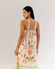 Seashell Print Aida Halter Neck Maxi Dress | Beach Maxi Dress - NOIB