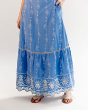 Blue Aida Halter Neck Maxi Dress - NOIB
