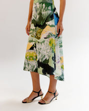 Forest Print Coral Midi Dress - NOIB