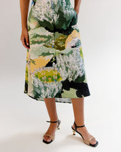 Forest Print Coral Midi Dress - NOIB
