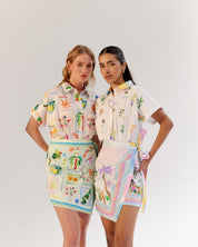 Sea Print Kate Mini Dress for Seaside Getaway - NOIB