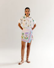 Sea Print Kate Mini Dress for Seaside Getaway - NOIB
