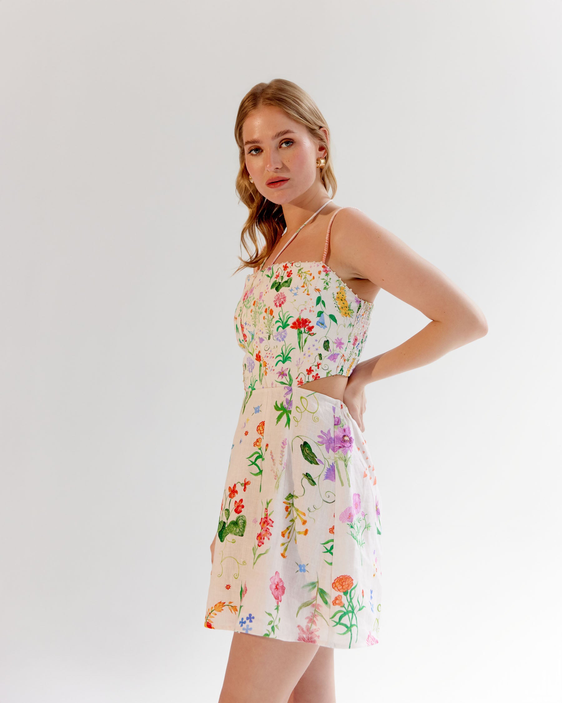 Floral Print Ariel Mini Dress - NOIB