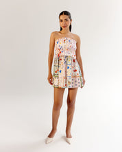 Boardgame Print Isabella Mini Dress for Beach Vacation - NOIB