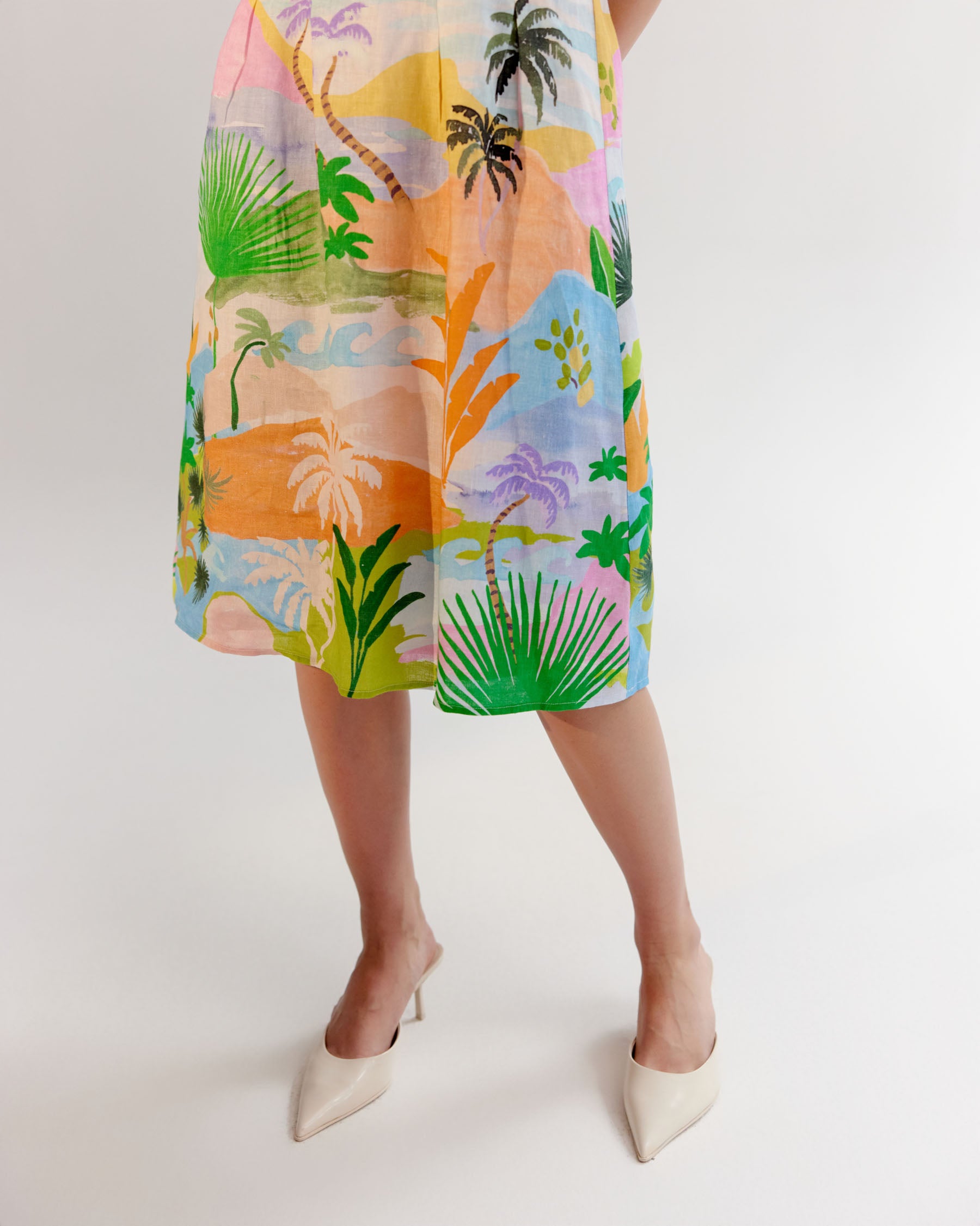 Shop Printed Ariel Midi Dress for Summer Beach Vacation - NOIB