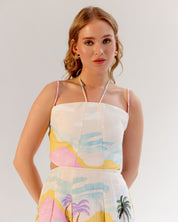 Shop Printed Ariel Midi Dress for Summer Beach Vacation - NOIB