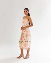 Seashell Print Valentina Strapped Mini Dress - NOIB
