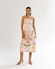 Seashell Print Valentina Strapped Mini Dress - NOIB