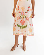 Seashell Print Valentina Strapped Mini Dress - NOIB