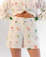 Thais Shirt & Mia Shorts - White