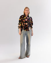 Brie Shirt - Seashell (Black)