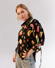 Brie Shirt - Seashell (Black)