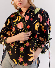 Brie Shirt - Seashell (Black)