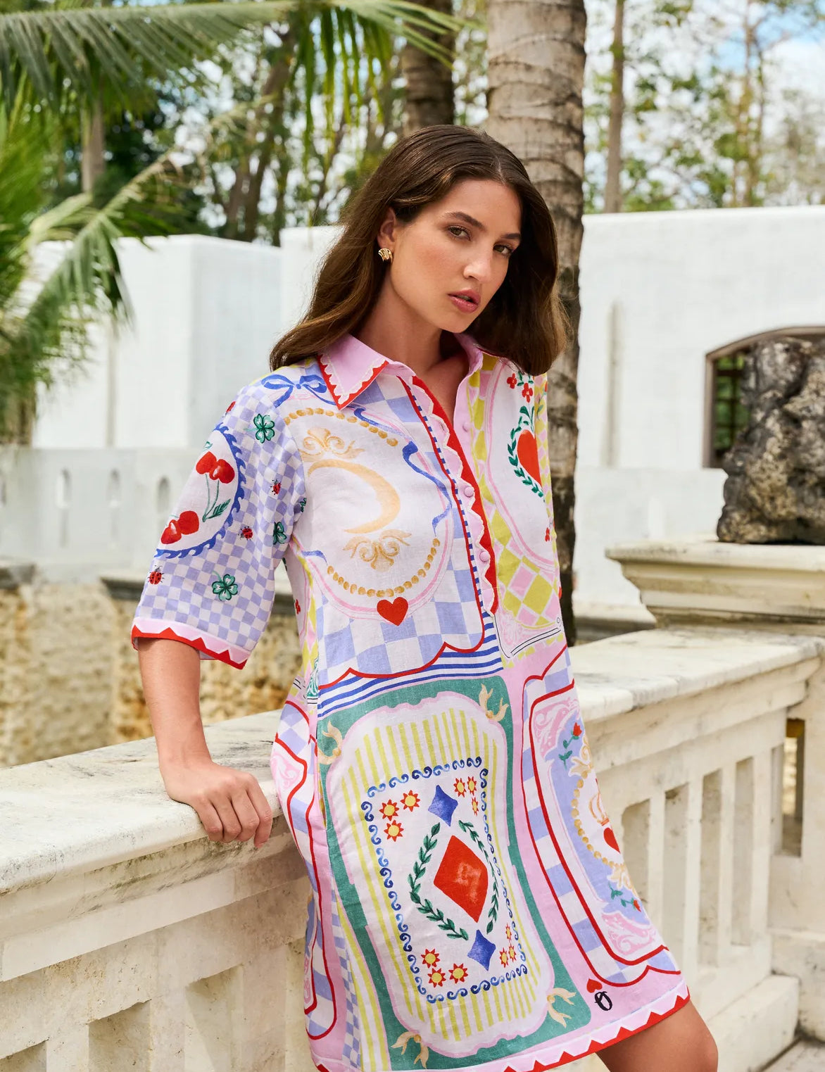 Amara Tarot Print Mini Dress - NOIB
