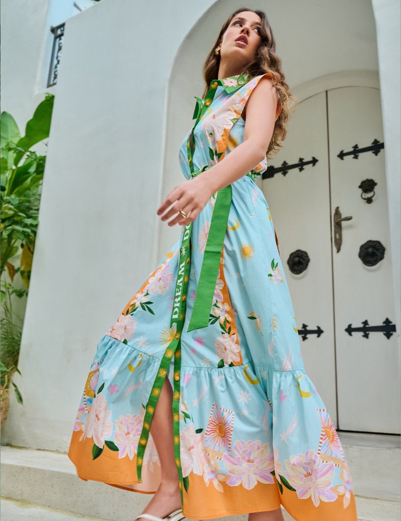 Azure Print Vega Maxi Dress - NOIB