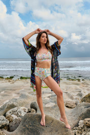 Seascape Print Georgette Sia Coverup - NOIB