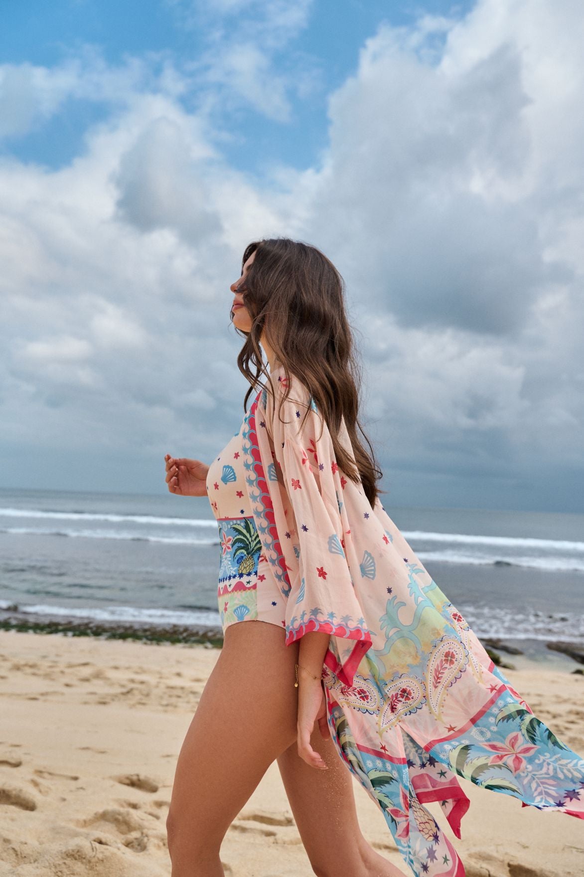 Ananas Print Sia Coverup | Beach Coverup - NOIB