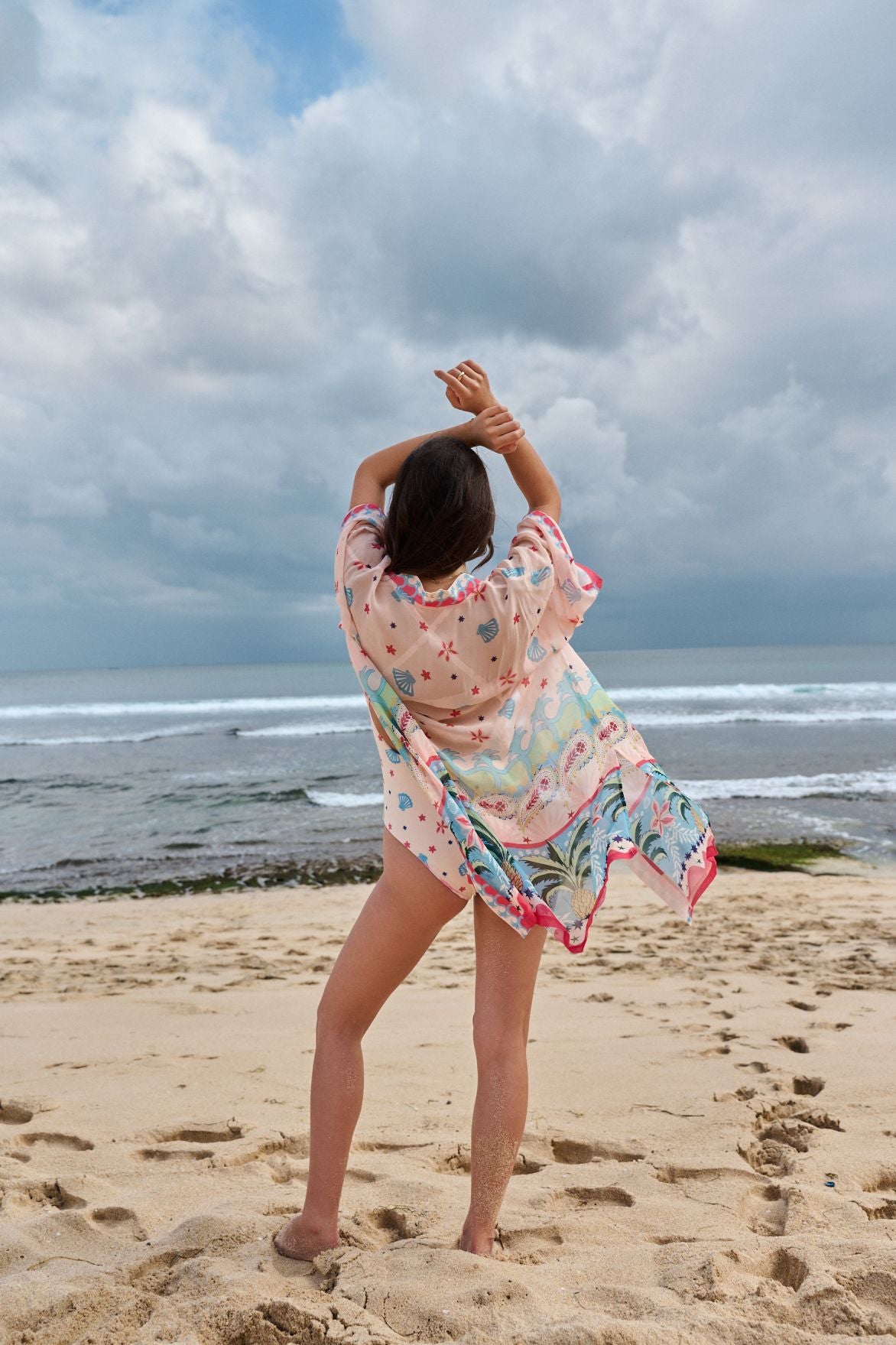 Ananas Print Sia Coverup | Beach Coverup - NOIB