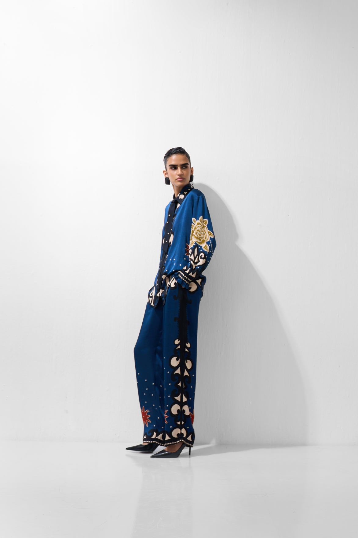 Old Rose Print Thais Pants - NOIB