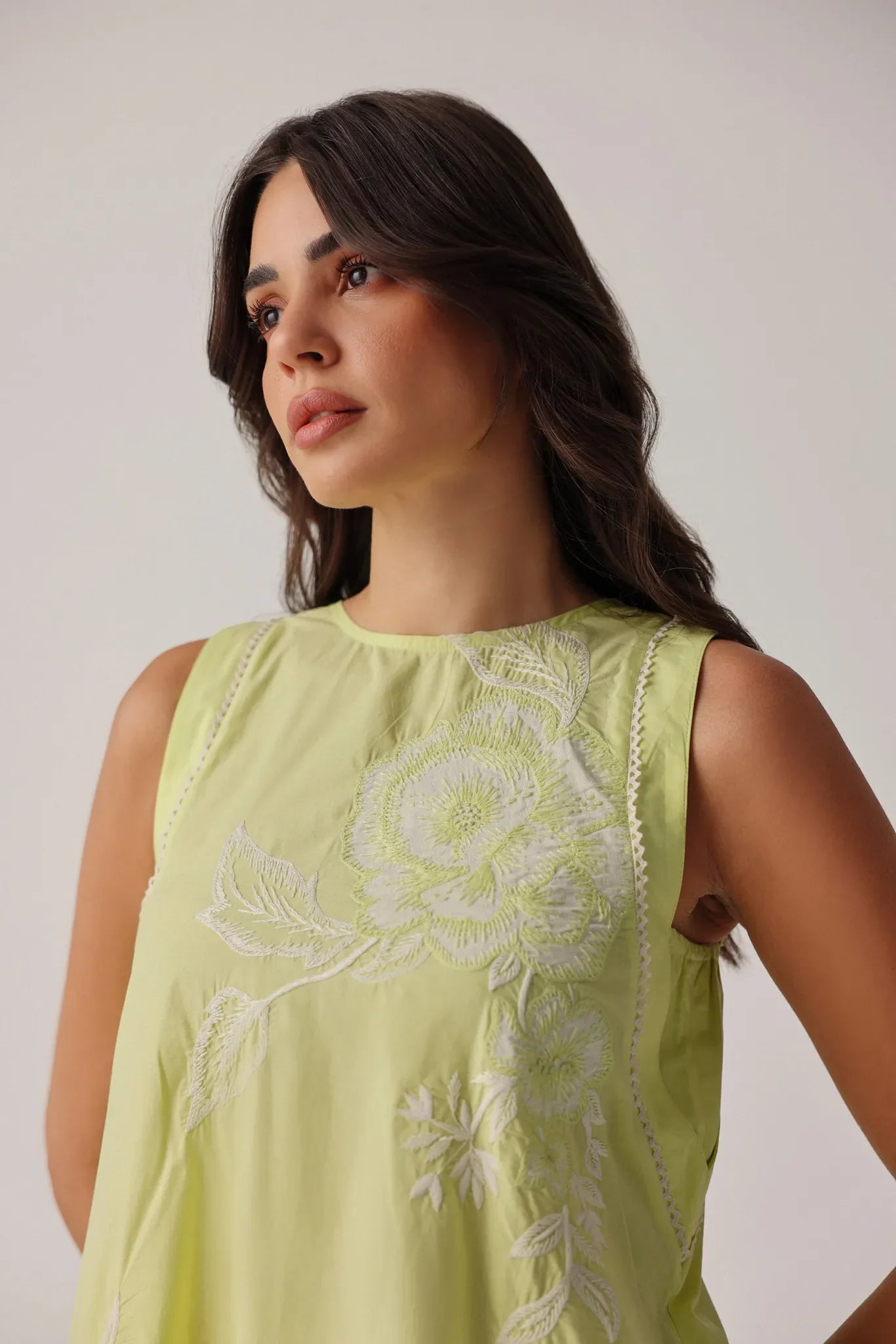 Lime Harper A-line mini dress - NOIB