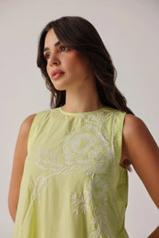 Lime Harper A-line mini dress - NOIB